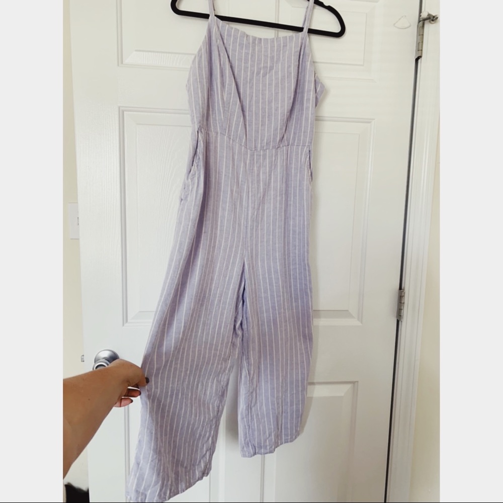 Lilac Pinstripe Jumpsuit